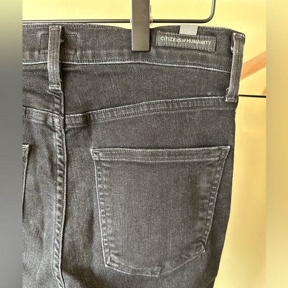 Citizens of Humanity Rocket Ankle High Rise Skinny Jeans w/ Stud Detail 26 Black - Picture 9 of 13